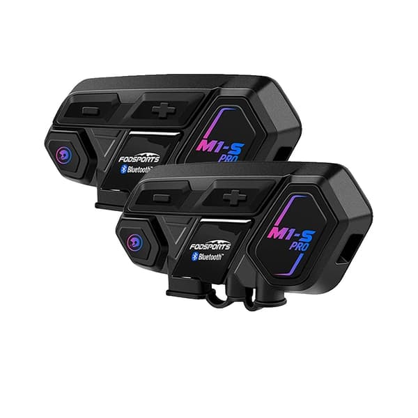 Motorcykelhjelm Intercom, 8 Rytter Kapacitet, Bluetooth 5.0, Vandtæt Design
