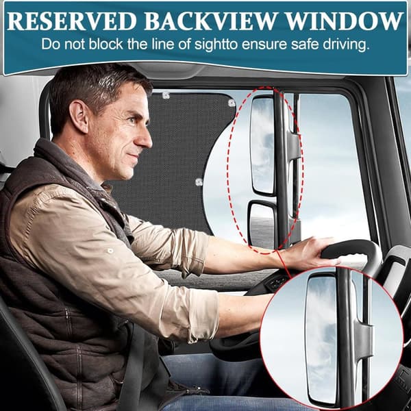 INF Truck Sunshade - Mesh stof med sugekopper