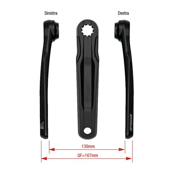 Fsa Kampi Bosch Gen4/yamaha Pwx Ck-762 Hopeinen 165 mm