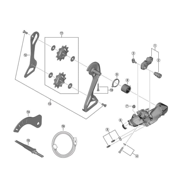 Shimano Normal Akselstøtte Rd-r9250 Søvfarvet