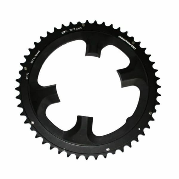 STRONGLIGHT Dura Ace DI2 51T kedjekrans - STRONGLIGHT märke - 4 hål - 11 hastigheter - 7075 aluminium - Svart