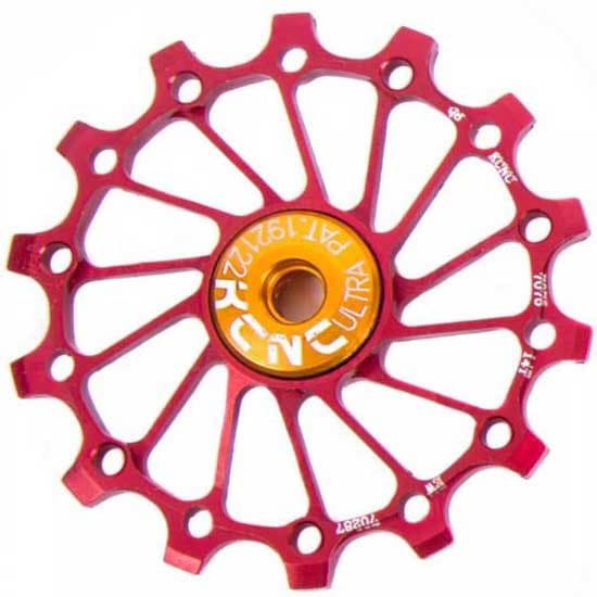 Kcnc Långa Tänder Smal/bred Med Keramiska Lager Ultra Sram X-sync Röd 14t