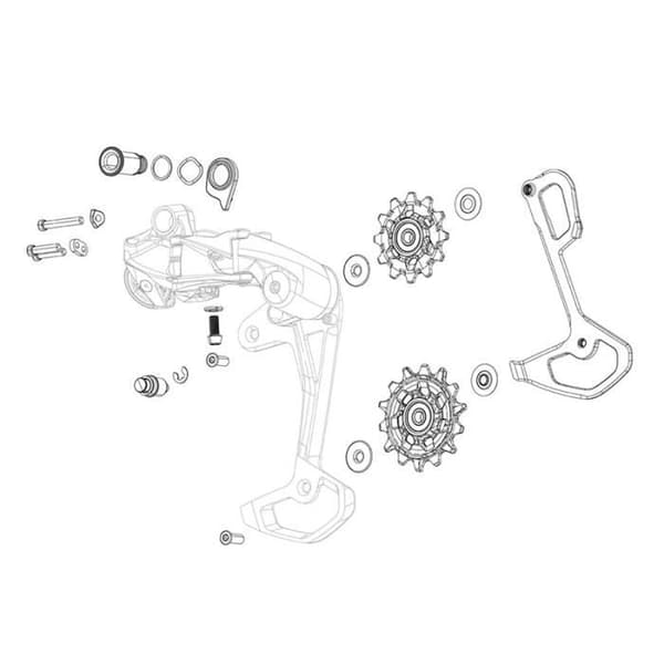 Sram Rival Etap AXS 36T monteringsskruvsats för bakväxel - svart