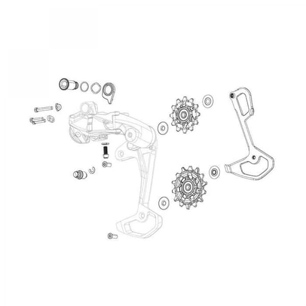 SRAM XX1 EAGLE AXS BAKRE VÄXELLÖR MONTERINGSSKRUVSATS - 11.7518.092.000 - 710845824500