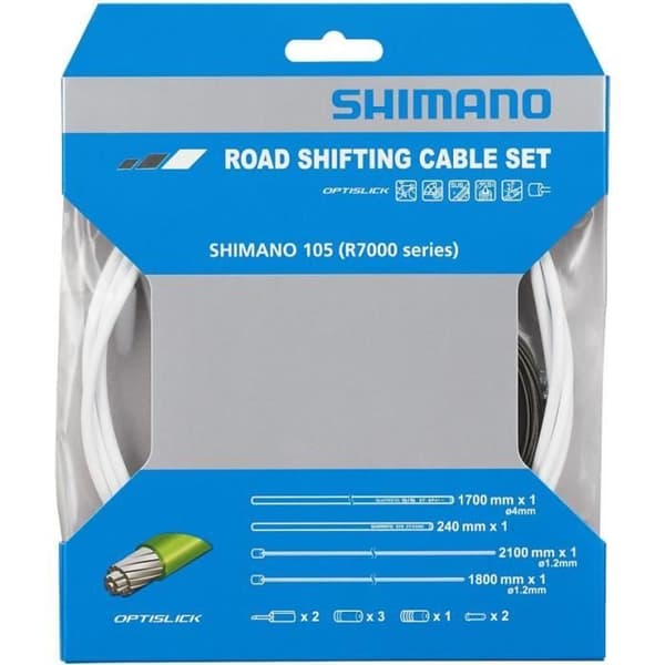 Shimano 105 R7000 växelkabelset vit - 12 st