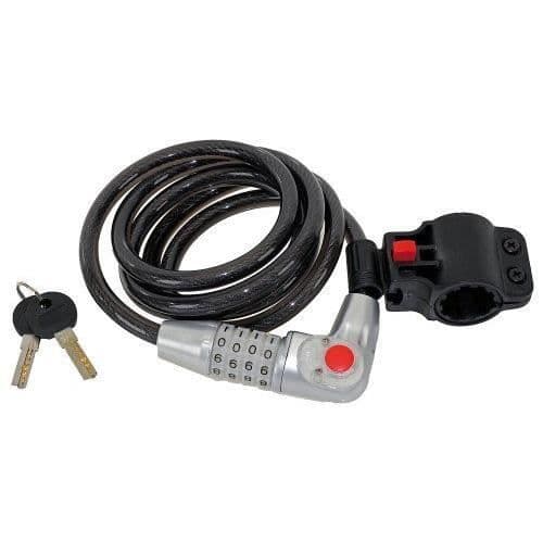 M-Wave LED-nycklad spiralkabel 10 x 1800 mm