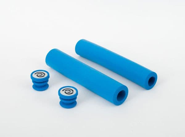 BIKERIBBON Ohjaustangon kahvat SIO2 SOFT GRIP silikoni sininen 130mm 70g 70g