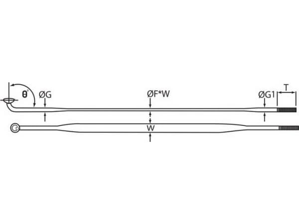 Cn Spoke AERO360 spokes 2.0-0.8*2.2-2.0 ruostumattomasta teräksestä 298mm sort 36kpl.