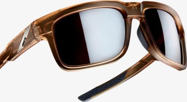 100% Okulary Type-S Matte Translucent Crystal Sepia HiPER Silver Mirror Lens