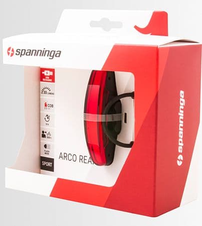 SPANNINGA Arco XB baklykt 30 lumen USB svart (NY)