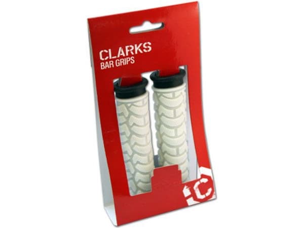 Clarks CLARK'S C49 DC2 handlebar grips black and white