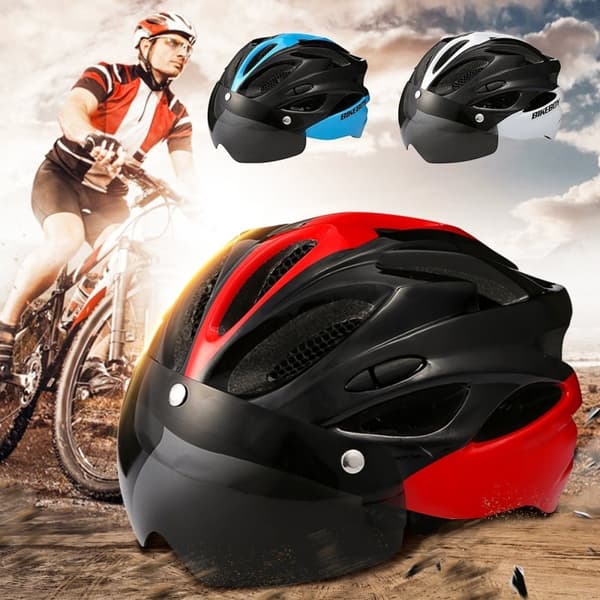 57-62 cm justerbar ridhjälm kan användas för mountainbikes och utomhussporter med skyddsglasögon