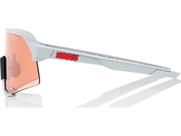 100% 100% S3 Soft Tact Stone Gray - HiPER Coral -lasit (LT 52% Coral Lens + LT 93% Clear Lens) (UUSI 2021)