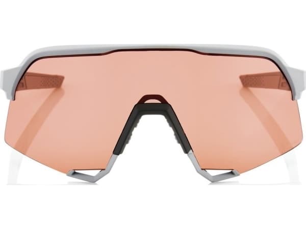 100% 100% S3 Soft Tact Stone Gray - HiPER Coral -lasit (LT 52% Coral Lens + LT 93% Clear Lens) (UUSI 2021)