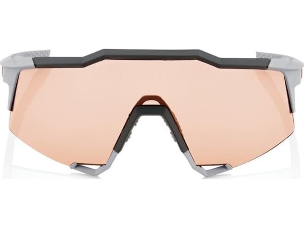 100% SPEEDCRAFT Soft Tact Stone Grey - HiPER Coral Lens (LT 52% Coral Glasses + LT 93% Clear Glasses) (UUSI 2021)