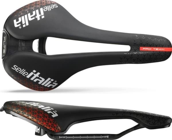 Selle Italia Siodło SELLE ITALIA FLITE Boost PRO TEAM Kit Carbonio Superflow S3, Carbon Rail ⌀7x9 mm + 10mm, Fibra-Tek, 165g, svart (NEW)