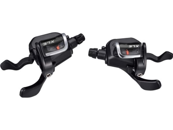 Microshift MICROSHIFT XLE girskiftere, par, 10-trinns (3x10), Shimano-kompatibel, Xpress Trigger, optisk girindikator (NY)