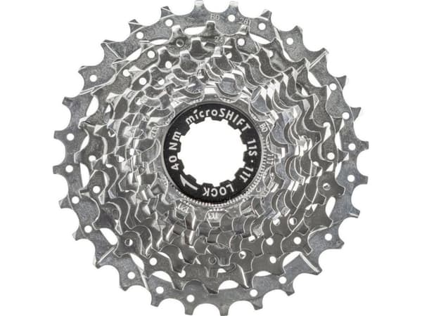 MICROSHIFT CENTOS 11.-line kassett, stål, Shimano-kompatibel, 11-12-13-14-15-16-17-19-21-24-28, krom, (NY)