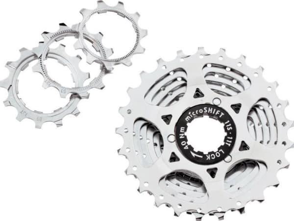 MICROSHIFT CENTOS 11.-line kassett, stål, Shimano-kompatibel, 11-12-13-14-15-16-17-19-21-24-28, krom, (NY)