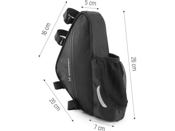 Wozinsky Wozinsky polkupyörän runkolaukku musta (WBB23BK) () - 63974-uniw