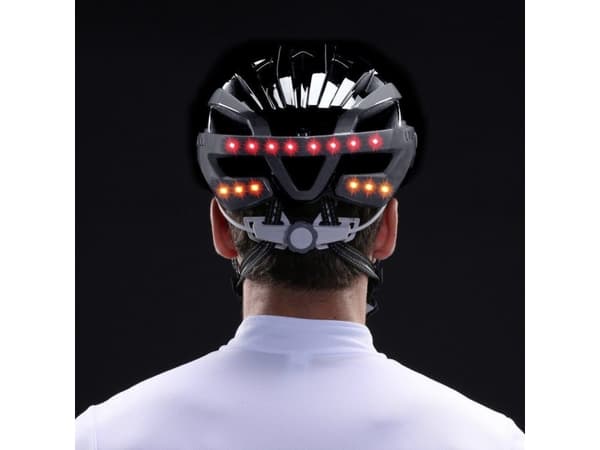 Bluetooth MTB sykkelhjelm 54-58cm LED/SOS/Intercom grå