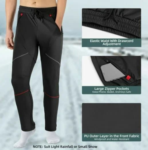 ROCKBROS talvipyöräilyhousut Thermo maastopyöräilyhousut tuulenpitävät pyöräilyhousut pitkät housut pitkät housut M-4XL