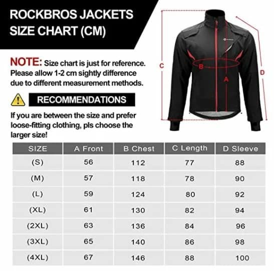 ROCKBROS YPW021 polkupyörän talvitakki vesi ja tuulenpitävä takki M-4XL