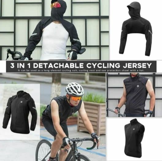 ROCKBROS cykeljacka 3 i 1 avtagbar jacka West Women / Male Cycling