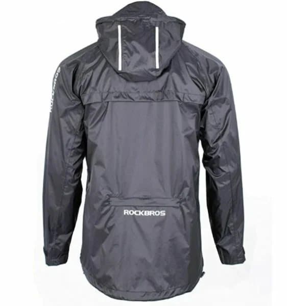 ROCKBROS vedenpitävä sadetakki Miehet Naiset Unisex Musta