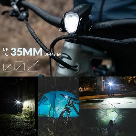 ROCKBROS Cykel lys sæt 200M belysning baglygte LED IPX5 cykellampe