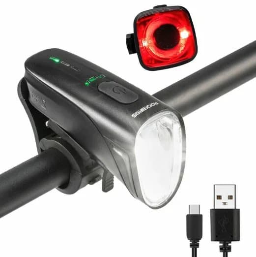 ROCKBROS Cykel lys sæt 200M belysning baglygte LED IPX5 cykellampe