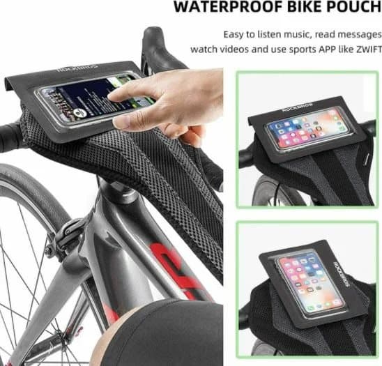 ROCKBROS cykel svedfanger til rullesko anti-sved åndbar grå uden mobiltelefon holder