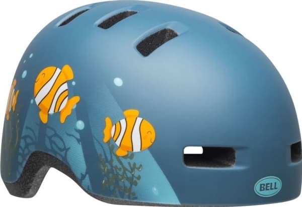 Bell Barnehjelm Lil Ripper klovnefisk matt grå blå størrelse S (48–55 cm) (BEL-7104366)