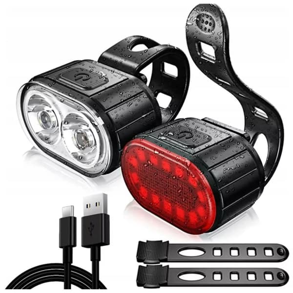 LED CYKEL LAMPE FRONT BAG CYKEL LAMPE SÆT VANDTÆT