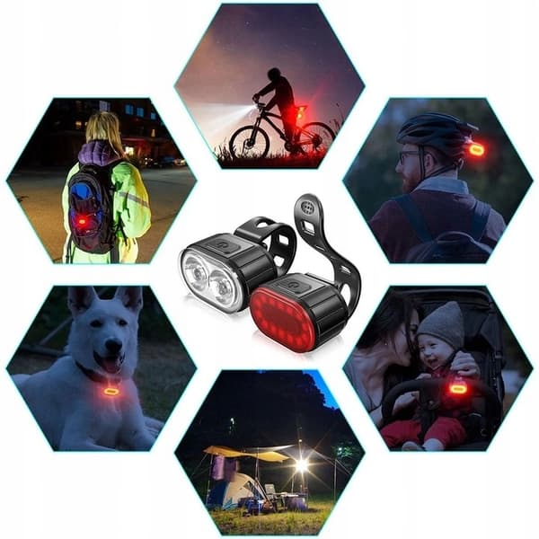 LED CYKEL LAMPE FRONT BAG CYKEL LAMPE SÆT VANDTÆT