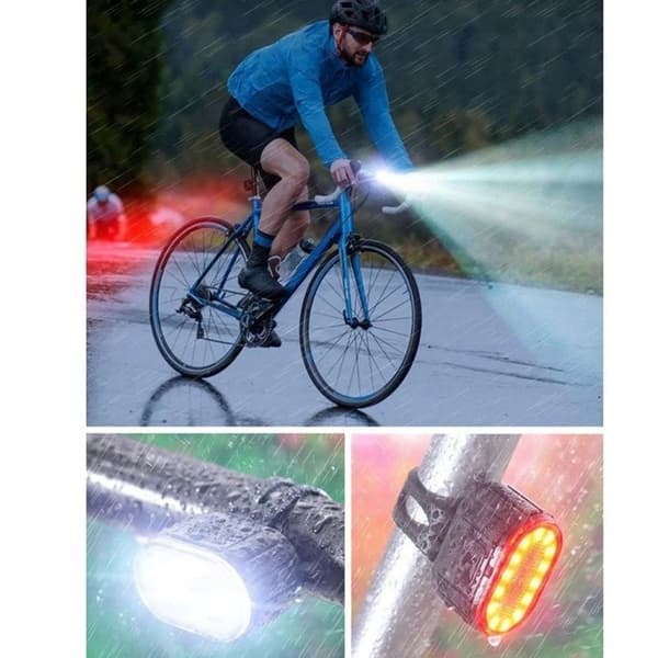 LED CYKEL LAMPE FRONT BAG CYKEL LAMPE SÆT VANDTÆT