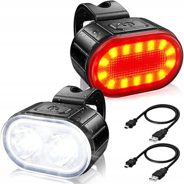 LED CYKEL LAMPE FRONT BAG CYKEL LAMPE SÆT VANDTÆT
