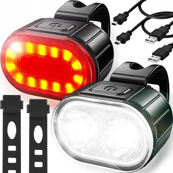 LED CYKEL LAMPE FRONT BAG CYKEL LAMPE SÆT VANDTÆT