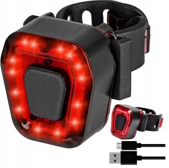 LED CYKEL LYS FORBAG BAG USB CYKEL LYS SÆT VANDTÆT