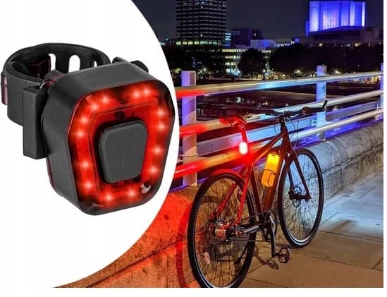 LED CYKEL LYS FORBAG BAG USB CYKEL LYS SÆT VANDTÆT