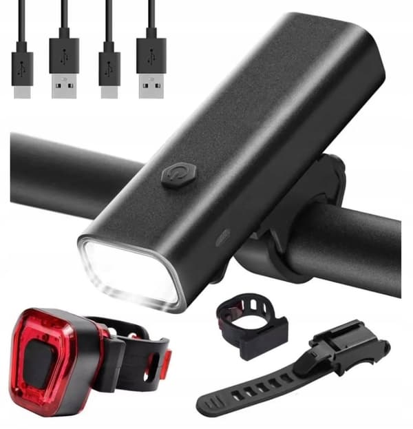 LED CYKEL LYS FORBAG BAG USB CYKEL LYS SÆT VANDTÆT