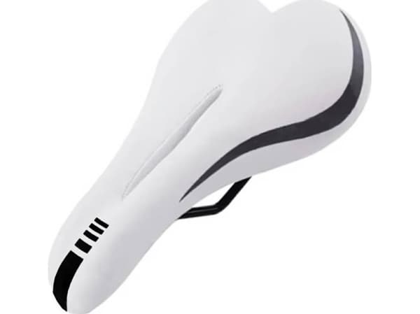 Aptel Gel sykkelsadel med anatomisk hull, hvit RW5J
