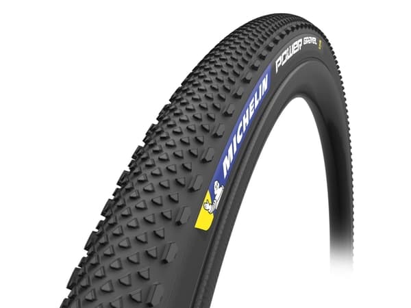 Grus sammenleggbart sykkeldekk MICHELIN 700X35C (ETRTO størrelse 35-622) POWER GRAVEL (TPI 3X120) PREMIUM COMPETITION LINE tubeless ready Sidevegg SV