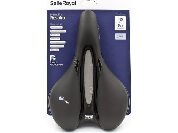 Selle Royal Saddle SELLEROYAL RESPIRO SOFT MODERATE 60 degrees gel + elastomers unisex 496g (NEW 2023)