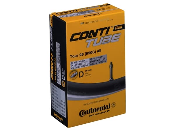 Continental Tour innerslang 26'' och 27,5'' x 1,4'' - 1,75'' dunlop 40 mm universalventil