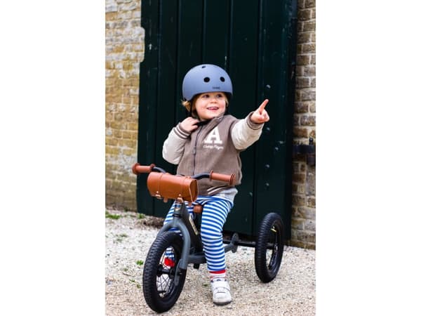 Cykelhjelm med retrolook – antracitgrå