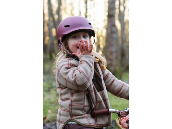 Cykelhjelm med retrolook - vintagerød