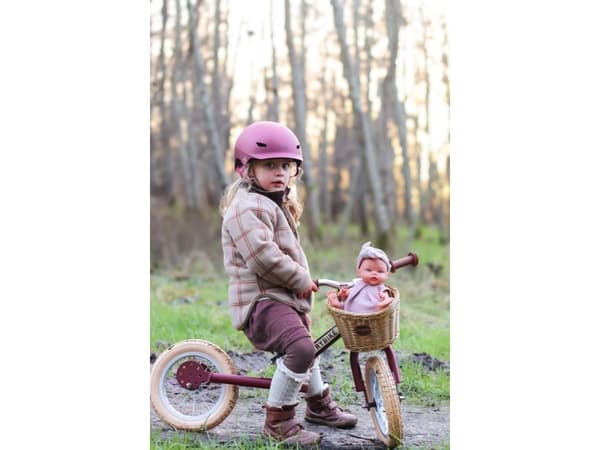 Retro-tyylinen pyöräilykypärä - vintage punainen