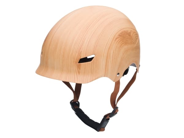 Cykelhjälm i retrolook - trälook