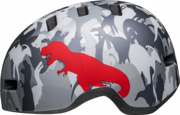 Bell Kask dziecięcy BELL LIL RIPPER matt grå sølv camosaurus roz. S (48–55 cm) (NY)